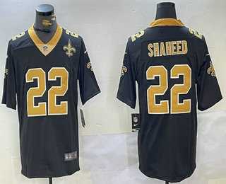 Men%27s New Orleans Saints #22 Rashid Shaheed Black With Team Patch 2024 Vapor Limited Stitched Jersey->new orleans saints->NFL Jersey